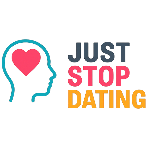 just stop dating logo color 01
